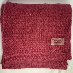 Coach burgundy knit scarf